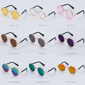 Nhà Sản Xuất Bán Buôn Mát Đa Màu Sắc Dazzle Kim Loại Pet Cat Dog Sunglasses