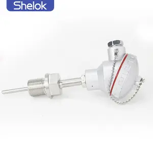 Shelok Ip65 Explosion Proof K J S Type Thermocouple Calibrator PT100 RTD Type Probe Thermocouple Temperature Sensor Transmitter