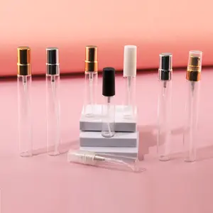 Fancy Luxury wholesale Round 5ml 8m10ml Mini Empty Clear Spray Bottle Glass Perfume Sample Recyclable Oil Packaging