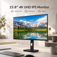 Monitor IPS 23,8 Inci 4K UHD 3840x2160 Layar USB-C HDMI DP Monitor Gaming Produsen OEM ODM