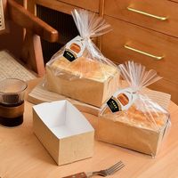 Moule à pain en papier personnalisé avec logo, plateau rectangulaire jetable blanc et kraft pour gâteau, brownie, cheesecake, pain de mie, mini-pains