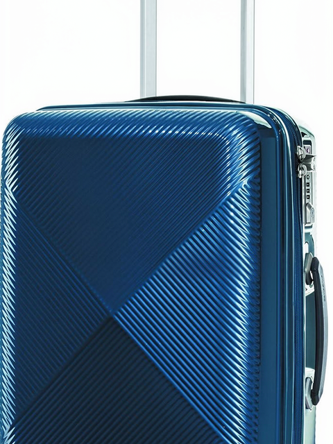Colorful Geometric Hardside Luggage Multi Colors Travel Suitcase  ABS PC Rolling Trolley Bag for Students and Adults