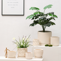 Décoration d'intérieur, fournitures de jardin, pots à fleurs en porcelaine émaillée pour l'intérieur et l'extérieur, trou de drainage, soucoupe, personnalisable, jardinière moderne de luxe