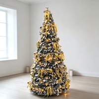 Luxuriöser Künstlicher Vorbeleuchteter Teleskopischer Pop-up Faltbarer Weihnachtsbaum aus PVC-Material für Heim- und Einkaufszentrum-Dekoration
