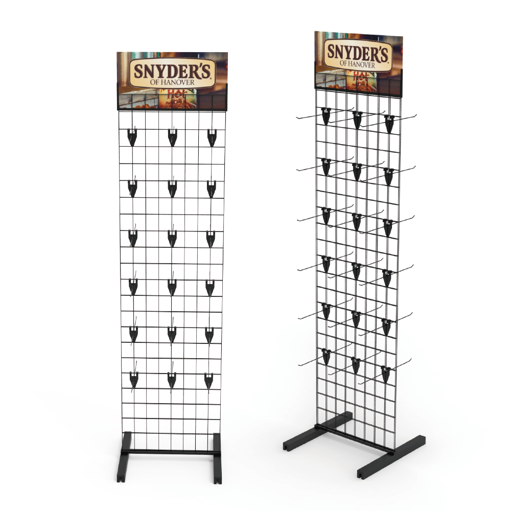 Customized Modern Double-Sided Metal Wire Mesh Storage Display Rack with Rotating Feature for Supermarkets & Exhibition Venues — view 2