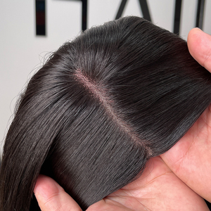 ท็อปเปอร์คุณภาพสูงขนาด 6"x7" ผมแท้รัสเซีย 100% Remy ฐานโมโน+ลูกไม้ ปริมาณผมดูเป็นธรรมชาติและสวมใส่ได้อย่างแนบเนียน - Product Image 2