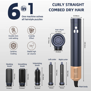 Set Asciugacapelli JAYSUNNY 6 in 1 con Spazzola ad Aria ad Alta Velocità, <span class=keywords><strong>Styler</strong></span> Multifunzione, Arricciacapelli con Motore Brushless BLDC e Custodia in Pelle - Product Image 2