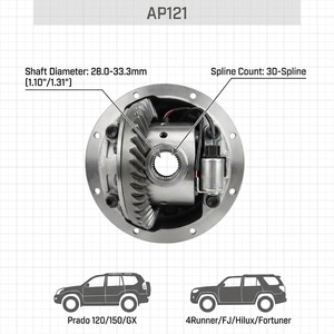 Bloqueador de Diferencial de Aire HF AP121 Delantero IFS 8.00 para Toyota Prado 120 150 4Runner FJ Hilux Fortuner 30-Spline 4x4 Todoterreno 3.73 DN - Product Image 2