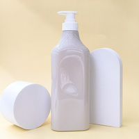 Emballage cosmétique en plastique PET rose, flacon vide de luxe pour hôtel, flacon de lotion pour le corps, flacon de shampooing, 800 ml, pour électrodéposition