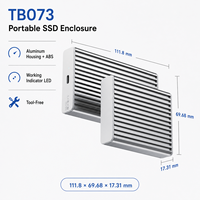 علبة تخزين M.2 NVMe SSD بسرعة 40 جيجابت في الثانية، متوافقة مع Thunderbolt 3/USB4، PCIe Gen4، بدون أدوات، سعة قصوى 8 تيرابايت، هيكل ألومنيوم مع مبدد حراري