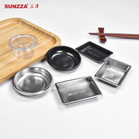 Sunzza Mini récipient alimentaire jetable en plastique PE poisson/bouteille carrée de sauce soja japonaise avec couvercle