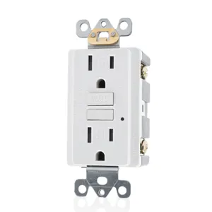 Electricity Prevention GFI Outlet GFCI TR WR Duplex Receptacle Outlet Socket 15A 20A 125V USA Wall Socket