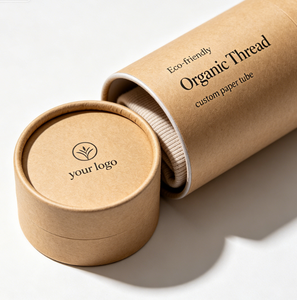 Premium Eco-friendly <b>Clothes</b> Kraft Cardboard Cylinder <b>Box</b> Packaging Scarves T-shirt Paper Tube with Visual Window - Product Image 3
