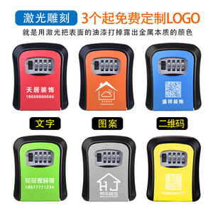 กล่องกุญแจพร้อมกุญแจรหัส โลหะผสมสังกะสี แบบกลไก สำหรับไซต์ก่อสร้าง การปรับปรุงบ้าน ทางเข้าเกสต์เฮาส์ - Product Image 2