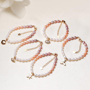 Zhuji High-Grade Handmade Freshwater Pearl Bracelet Real Pearl Fashion Charm for Girls Simple New Popular Design for <b>Sisters</b> - Product Image 1