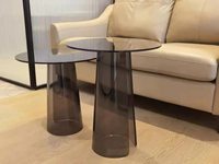 Table basse ronde moderne en acrylique transparent sur mesure pour la décoration de salon et mobilier de maison - Vente en gros
