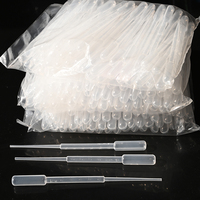 Pipette Pasteur de transfert de laboratoire jetable en plastique de 0,2/0,5/1/2/3/5/10 ml, pipette de transfert poly