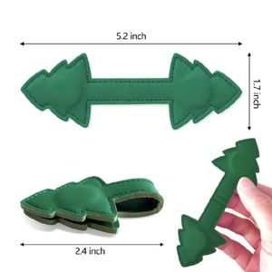 Christmas Tree Shaped Magnetic <b>Bookmark</b> PU Leather Reading Marker Page Clip Holder for Books & Journals - Product Image 4