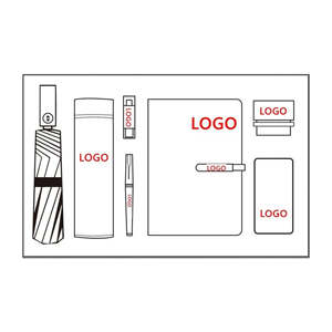 Juego de regalo ejecutivo de negocios con cuaderno liso A5 y paraguas de cierre abierto automático y Flash y bolígrafo de metal Combos Regalos de <span class=keywords><strong>Pormo</strong></span> - Product Image 3