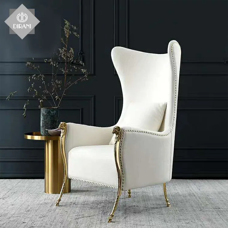 Роскошное современное белое домашнее модное кресло для гостиной с деревянными ножками из бархатной ткани, одноместное офисное кресло с акцентом