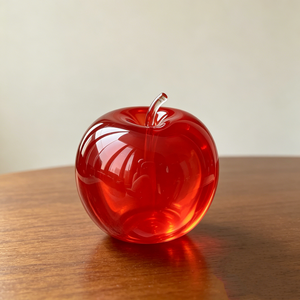 Jouet anti-stress souple en TPR transparent en forme de pomme rouge, jouet sensoriel à presser en forme de fruit - Product Image 5