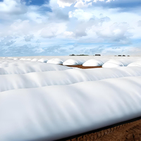 Manchons de couverture de silo de sac de grain d'ensilage de résistance UV noir/blanc pour le stockage d'agriculteur