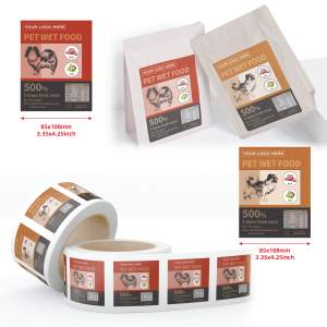 Logotipo impreso personalizado con impresión en color, elección de mascotas, diseño de etiqueta de chirivía de <span class=keywords><strong>armadillo</strong></span> para etiquetas de alimentos enlatados - Product Image 5