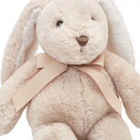 Conejo animal de peluche bonito suave personalizado con material de reciclaje de arco juguete de peluche para niña