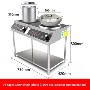 电磁炉双灶头电不锈钢炉5000W防水家用商用大功率双头 - Product Image 5