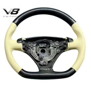 Volant en fibre de carbone véritable V8carbon pour A4 <span class=keywords><strong>S4</strong></span> RS4 <span class=keywords><strong>B5</strong></span>, accessoires de voiture, pièces automobiles modifiées, style sport racing, personnalisé - Product Image 1