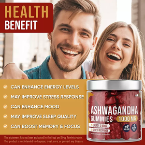 Nhãn hiệu riêng OEM bổ sung ashwagandh chiết xuất từ rễ tự nhiên <span class=keywords><strong>Ashwagandha</strong></span> Gummies cho giảm Báo Chí - Product Image 2