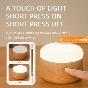 Diffuseur d'huiles aromatiques multifonctionnel Rechargeable Décoration <span class=keywords><strong>de</strong></span> chambre à coucher Lumière intelligente en bois Led Lampe <span class=keywords><strong>de</strong></span> chevet personnalisée pour la maison - Product Image 4