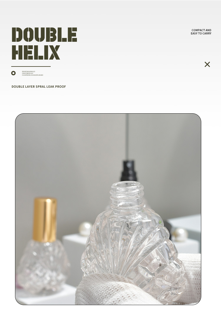 ANLN Empty Glass Perfume Bottles Fine Mist Spray Atomizers Pocket Portable Women Perfume 15ml