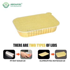 บรรจุภัณฑ์กล่องอะลูมิเนียมแบบใช้แล้วทิ้งสำหรับอาหารเย็น ประเภทพานพาเอญ่า พร้อมฝาปิดโลหะสำหรับผักและเค้ก - Product Image 6