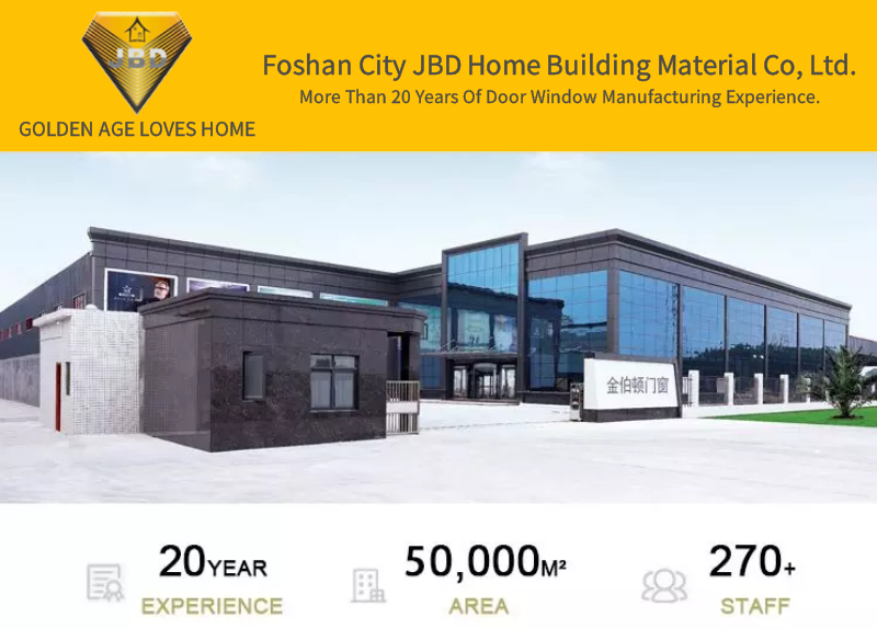 Commercial ceiling to floor double tempered glass swing aluminum casement door with drill design