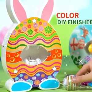 Kit <span class=keywords><strong>de</strong></span> peinture pour œufs <span class=keywords><strong>de</strong></span> Pâques à colorier soi-même, adorable lapin <span class=keywords><strong>de</strong></span> Pâques, <span class=keywords><strong>dessin</strong></span> créatif en 3D, ornement, arts et artisanat, jouet avec lumières et musique - Product Image 4