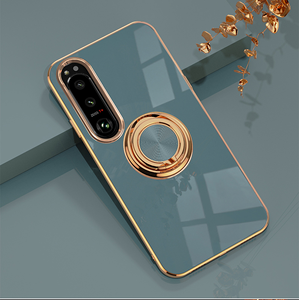 Étui de téléphone intelligent anti-chute en TPU magnétique avec anneau de maintien à 360 degrés, couleur unie électro-plaquée lisse pour <span class=keywords><strong>Sony</strong></span> Xperia ACE3, Xperia 10 VI - Product Image 3