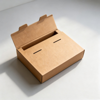 Cajas de Envío Planas Hechas a Mano, Reutilizables y Ecológicas, de Cartón Corrugado para Empaque de Ropa - Diseño de Logotipo Personalizado a la Moda