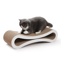 Griffoir pour chat réversible en forme de 8, canapé-lit incurvé en carton ondulé, planche à griffer pour chats d'intérieur