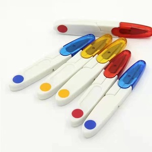 Cross Stitch Scissors With Cap Stainless Steel Spring Yarn Cutter For Sewing Craft Household Use Random Color - Product Image 4