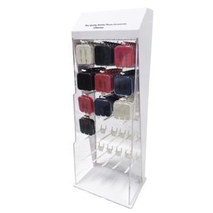 Moderno <span class=keywords><strong>singolo</strong></span> lato acrilico USB <span class=keywords><strong>cavo</strong></span> espositore per il telefono cellulare accessori Desktop acrilico espositore per uso del negozio - Product Image 4