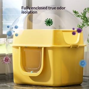 กระบะทรายแมวขนาดใหญ่พิเศษ ปิดมิดชิด พร้อมระบบดับกลิ่น ป้องกันการกระเด็น แบบสองชั้น สำหรับแมวเมนคูน - Product Image 3