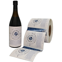 Papel de textura de lujo impresión UV punto personalizado embalaje de vino etiqueta multicapa hoja de oro en relieve etiquetas de vino tinto para botellas