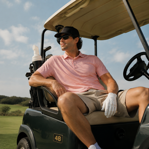 Custom Luxury <b>Mens</b> Paisley Print Golf <b>Polo</b> <b>Shirt</b> <b>Pink</b> Short Sleeve Private Label OEM ODM Wholesale Manufacturer - Product Image 3