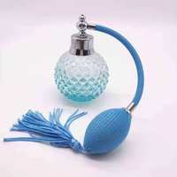 Flacon de parfum vide en alliage de zinc style vintage 100 ml, vaporisateur coloré en verre, atomiseur à bulbe