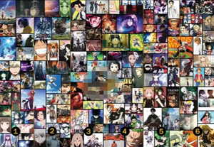 Anime estético pared Collage cómics japoneses papel tapiz extraíble - Product Image 5
