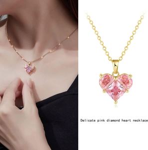 Earring Necklace Set Fashion Pink Peach <b>Heart</b> Drop Pendant Earrings for Women Girl <b>Sweet</b> Accessories Jewelry - Product Image 2