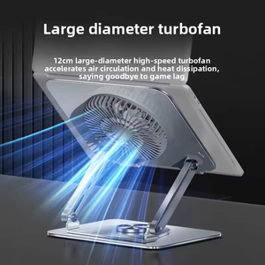 Carbon Steel Folding <b>Stand</b> with Fan Cooling New Desktop Lift for Laptop and <b>Tablet</b> Hardware - Product Image 4