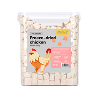 Friandises lyophilisées pour animaux de compagnie, pack seau, jaune d'œuf, poulet, canard, saumon, ingrédient unique, riches en protéines, pour chiens et chats, OEM