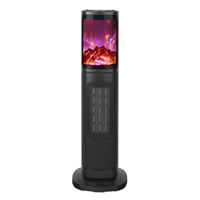 KONWIN Chauffage soufflant électrique de tour en céramique PTC avec effet de flamme pour le chauffage de la pièce de bureau.